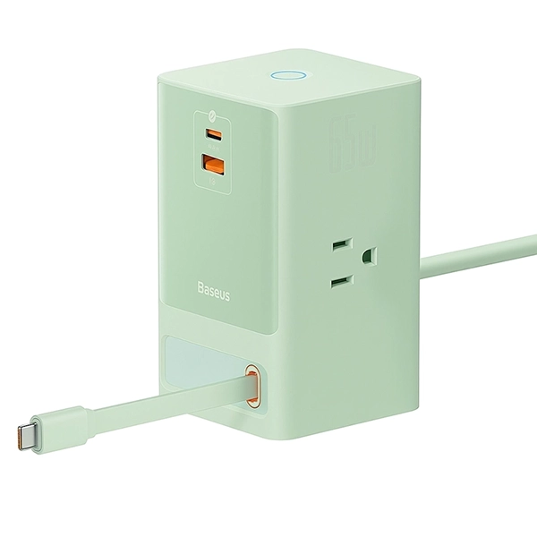 شارژر رومیزی و چندراهی باسئوس مدل  CCGAN65-SS3ACC با توان 65 وات