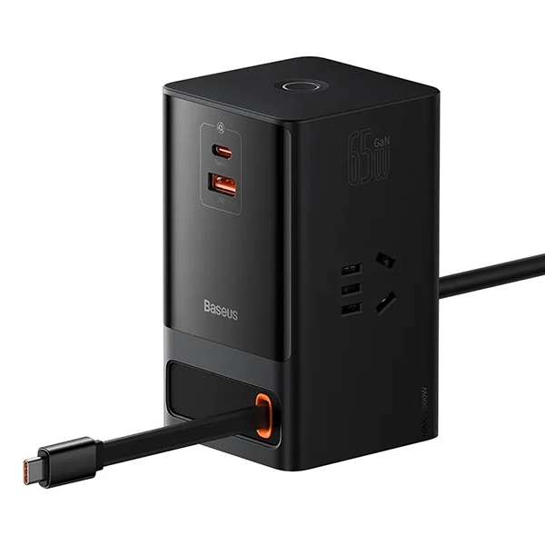 شارژر رومیزی و چندراهی باسئوس مدل  CCGAN65-S3ACC با توان 65 وات